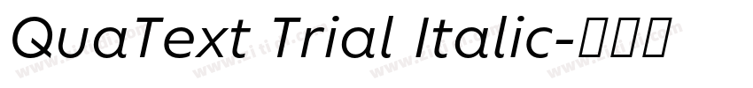 QuaText Trial Italic字体转换